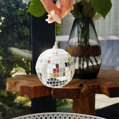 Disko Top Gümüş 4 Adet 8 cm