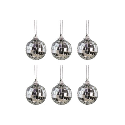 Disko Top Gümüş 6 Adet 4 cm