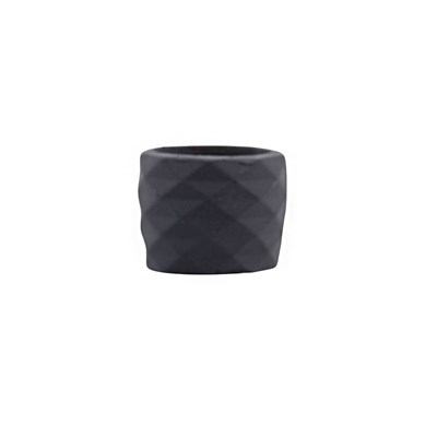Geometrik Prizma Desen Mini Saksı Füme 8 cm
