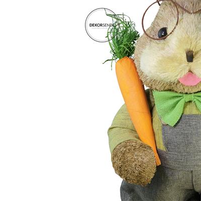 Hasır Paskalya Gözlüklü Tavşan Yeşil 100 cm