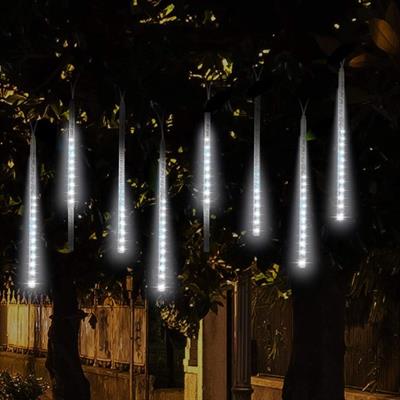 Meteor Kayan Yağmur Işık Led Dış Mekan 8 Tüp Beyaz 50 cm
