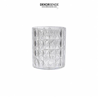 Plastik Pilli Mum Tealight Şeffaf 7,5 cm