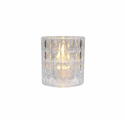 Plastik Pilli Mum Tealight Şeffaf 7,5 cm