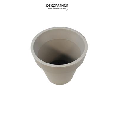 Plastik Saksı Sütlü Kahverengi 27 cm