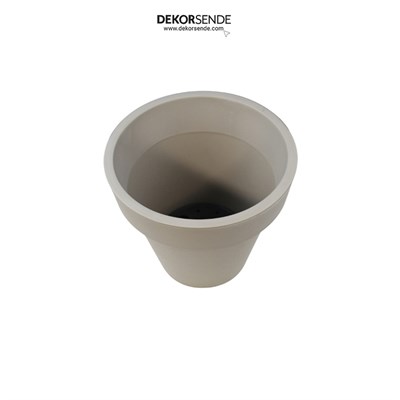 Plastik Saksı Sütlü Kahverengi 36 cm