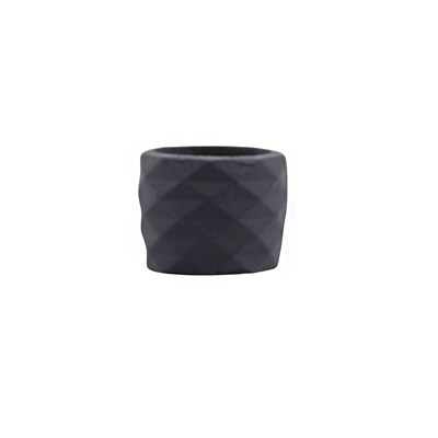 Polyester Prizma Desen Mini Saksı Füme 8 cm