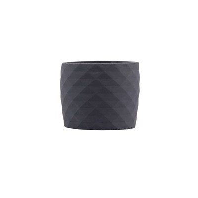 Polyester Prizma Desen Orta Boy Saksı Füme 15 cm