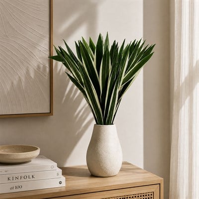 Saksısız Yapay Agave Ağaç Alacalı Yeşil 45 cm