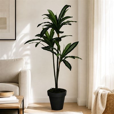 Saksısız Yapay Dracena (Drasena) Ağaç 54 Yaprak Yeşil 140 cm