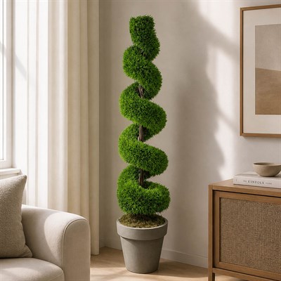 Saksısız Yapay Spiral Selvi Ağaç 160 cm