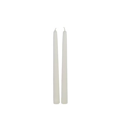 Şamdan Mat Mum 2li Beyaz 26 cm