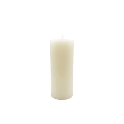 Silindir Kütük Mum Krem 25 cm