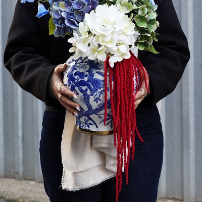 Şoklanmış Amarantus (Amaranthus) Demet Kırmızı 100 cm