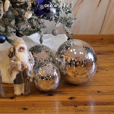 Tekli Disko Topu Gümüş 20 cm