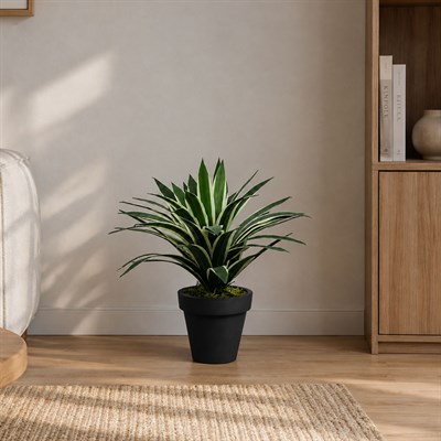Yapay Agave Ağaç Alacalı Yeşil 45 cm
