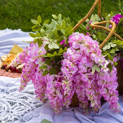Yapay Akasya Sarkıt Pembe 105 cm