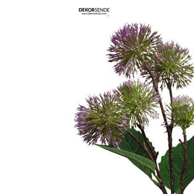 Yapay Allium Dal 5 Kafalı Mor 55 cm