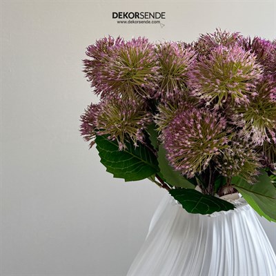 Yapay Allium Dal 5 Kafalı Mor 55 cm
