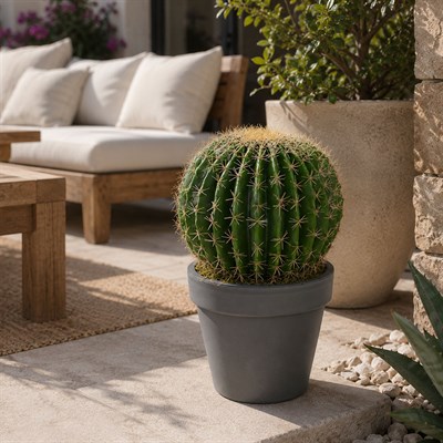 Yapay Altın Fıçı (Barrel) Kaktüs 55 cm