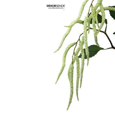 Yapay Amarantus (Amaranthus) Dal Yapraklı Beyaz 90 cm