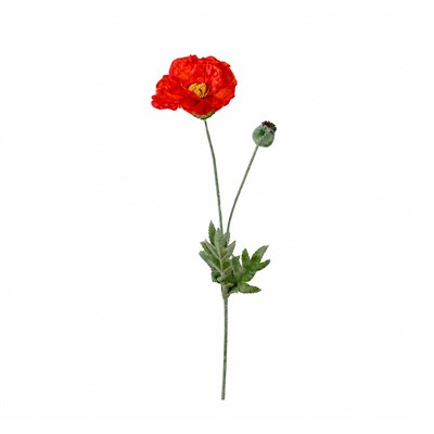 Yapay Anemon (Gelincik) Çiçeği Dal Kırmızı 60 cm