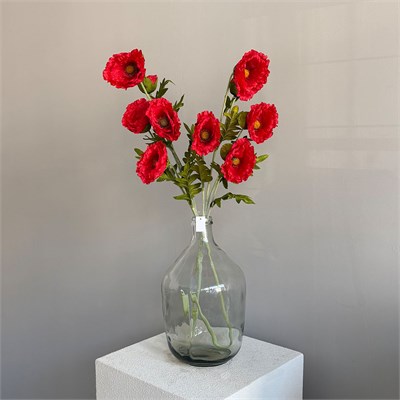 Yapay Anemon (Gelincik) Çiçeği Dal Kırmızı 105 cm
