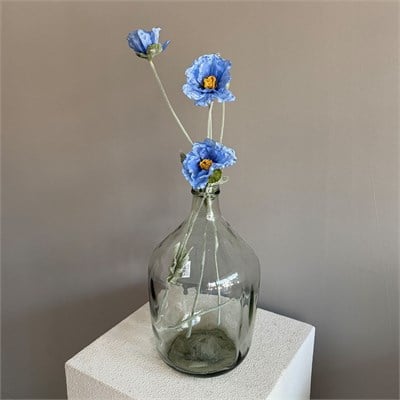 Yapay Anemon (Gelincik) Çiçeği Dal Mavi 60 cm