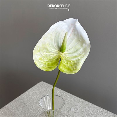 Yapay Antoryum Dal Beyaz 60 cm