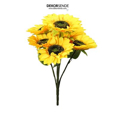 Yapay Ayçiçeği Demeti 7 Kafalı Sarı 50 cm