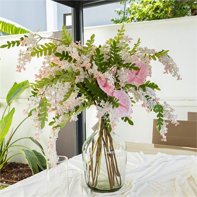 Yapay Bahar Dalı Pembe Yeşil 130 cm