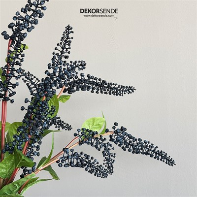 Yapay Berry Dal Yapraklı Mor 100 cm