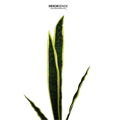 Yapay Bitki Paşakılıcı (Sansevieria) Demet Sarı Yeşil 80 cm