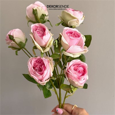 Yapay Çardak Gül Demet Pembe 50 cm