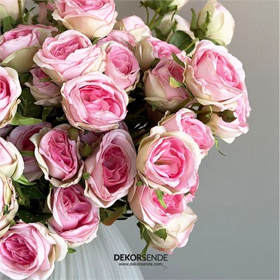 Yapay Çardak Gül Demet Pembe 50 cm