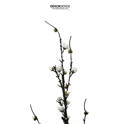 Yapay Çiçek Kiraz (Sakura) Dal Beyaz 60 cm