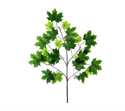 Yapay Çınar Yaprak 3 Dal Yeşil 50 cm