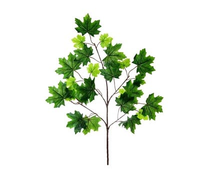 Yapay Çınar Yaprak 3 Dal Yeşil 50 cm