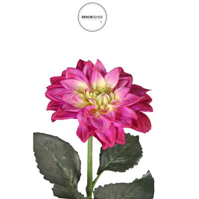 Yapay Dalya Çiçek Dalı Fuşya 68 cm