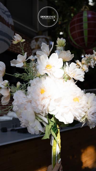 Yapay Delfinyum Dalı Somon 85 cm