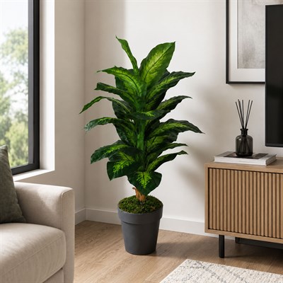 Yapay Difenbahya Ağaç Yeşil 130 cm