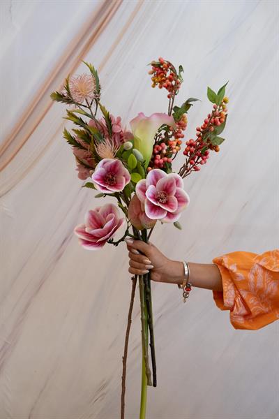 Yapay Gala Dalı Beyaz Pembe 73 cm
