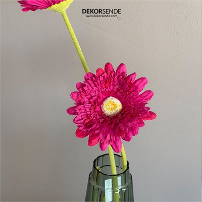 Yapay Gerbera Çiçeği Dal Fuşya 60 cm