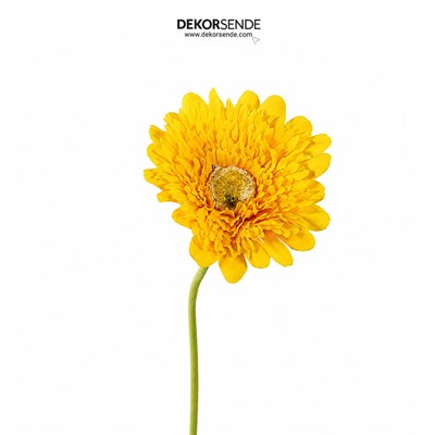 Yapay Gerbera Çiçeği Dal Sarı 60 cm