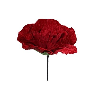 Yapay Gül Dal Orta Kadife Kırmızı 45 cm
