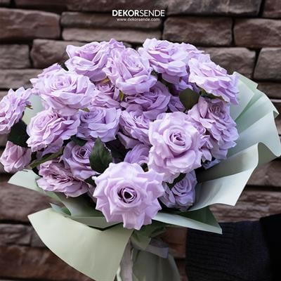 Yapay Gül Dalı Lila 70 cm