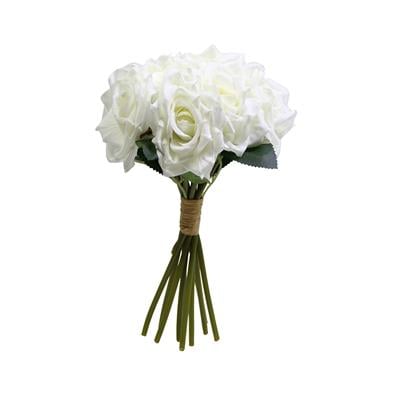 Yapay Gül Demeti Beyaz 25 cm