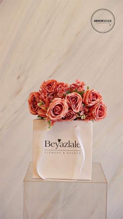 Yapay Gül Lilyum Ortanca Demeti 49 cm Koyu Pembe