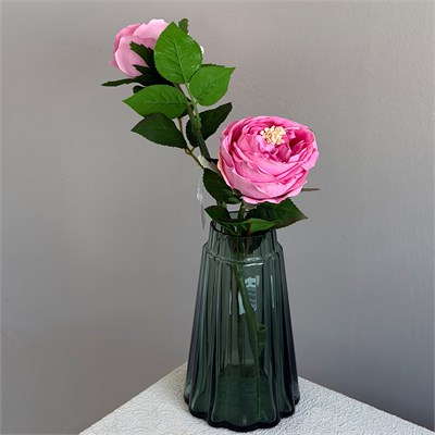 Yapay Gül Tek Dal Şeker Pembe 40 cm