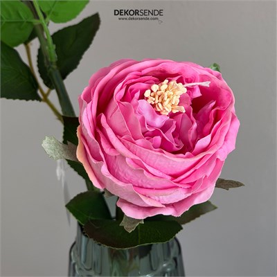 Yapay Gül Tek Dal Şeker Pembe 40 cm