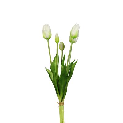 Yapay Islak Dokulu Lale Beyaz 43 cm